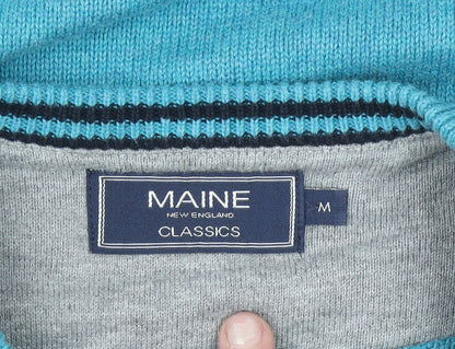 Maine New England Men's Blue Cotton Crew Neck Pullover Jumper M
