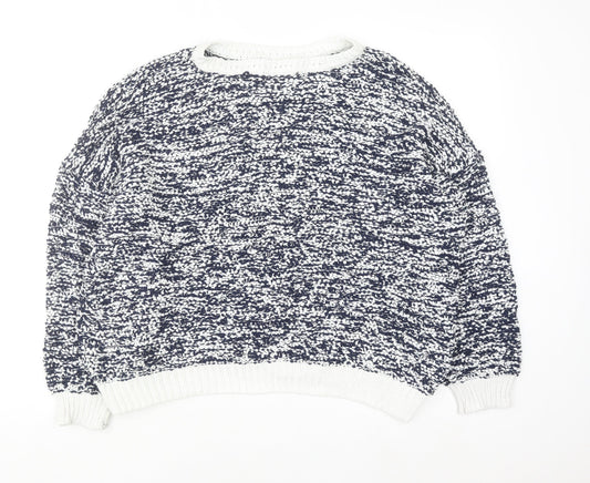 Tu Women’s Multicoloured Chunky Knit Crew Neck Pullover Jumper Size 22