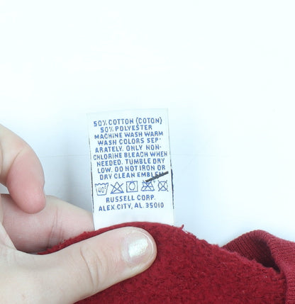 Russell Athletic Men's Red Crew Neck Pullover Sweatshirt M Vintage