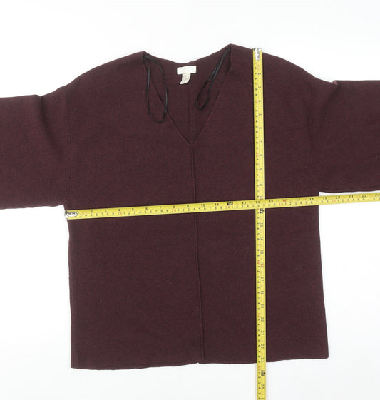 H&M Conscious Women’s Brown V-Neck Knit Jumper XS