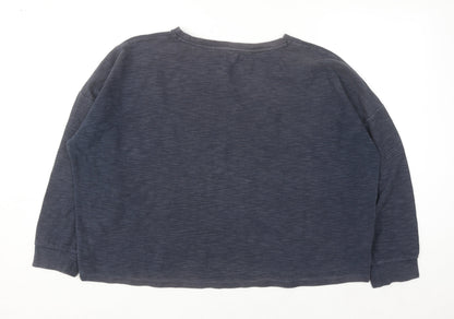 Seasalt Cornwall Women's Blue Cotton Pullover Sweatshirt Size 18