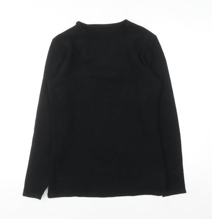 Marks and Spencer Womens Black Long Sleeve Thermal Top Size 16