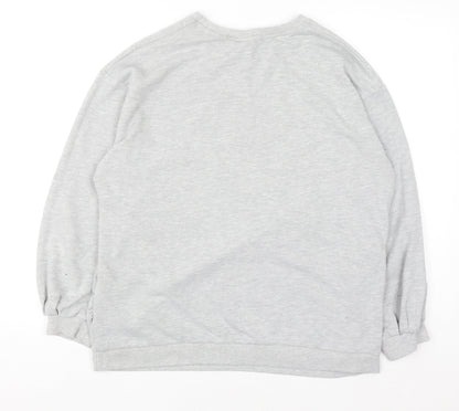 Disney Tu Women Grey Mickey & Minnie Sweatshirt Size 14 Pullover