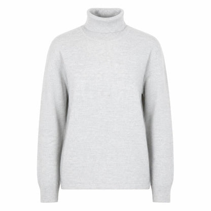 Golléhaug Women Grey Roll Neck Merino Wool Blend Jumper Size 12