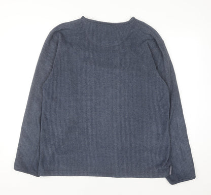 Maine New England Men’s Blue V-Neck Pullover Jumper Size S