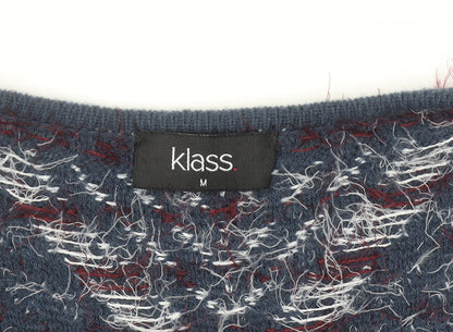 Klass Womens Multicoloured M Open Knit Long Sleeve Cardigan