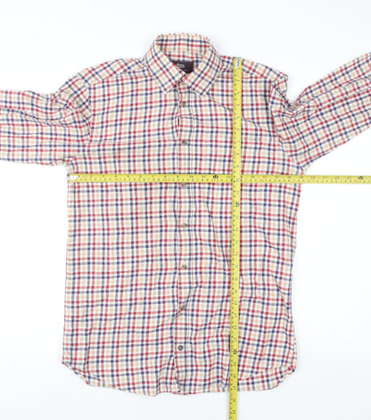 Marks and Spencer Men's Multicoloured Check Cotton Twill Shirt Size 14.5 Regular
