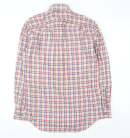 Marks and Spencer Men's Multicoloured Check Cotton Twill Shirt Size 14.5 Regular