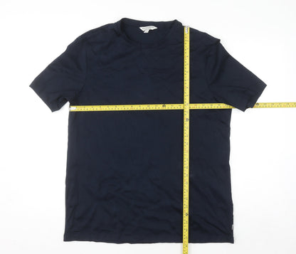 Marks and Spencer Autograph Men's Navy Supima Cotton T-Shirt Size L