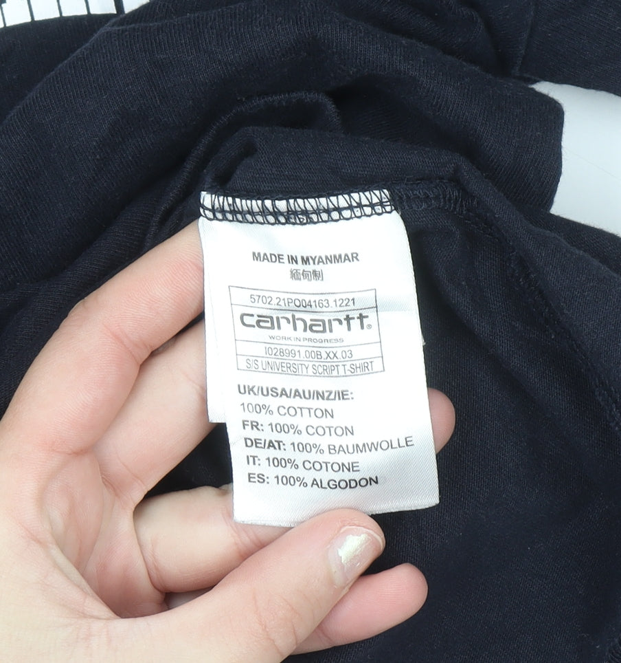 Carhartt WIP Men's Black Cotton Short Sleeve T-Shirt M