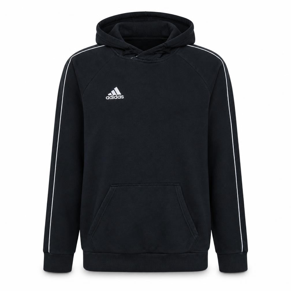 Adidas Mens Black Pullover Hoodie Small Logo Sportswear