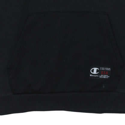 Champion Boys Black 2XL Pullover Hoodie Cotton Blend Logo Sweatshirt