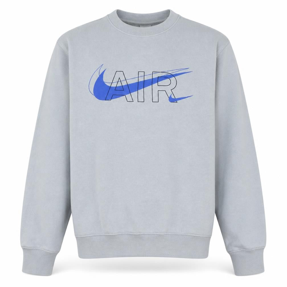 Nike Men's Grey AIR Logo Crew Neck Sweatshirt Size M
