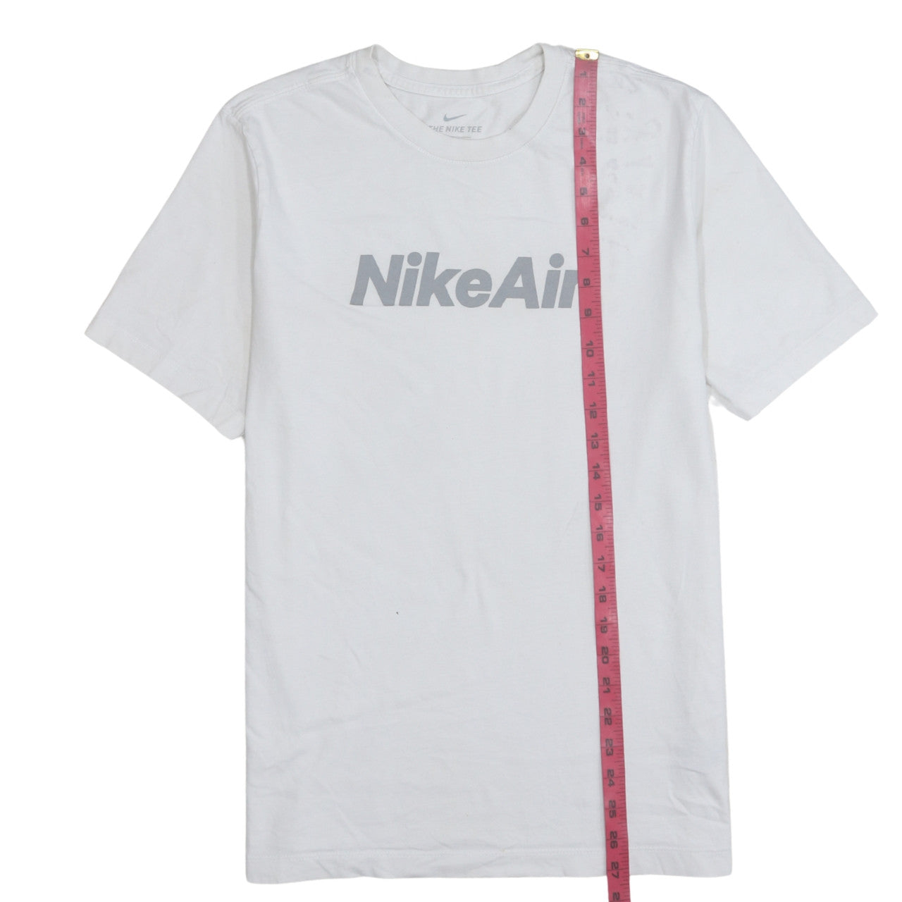Nike Men's White 'Nike Air' Graphic Cotton Crew Neck T-Shirt M
