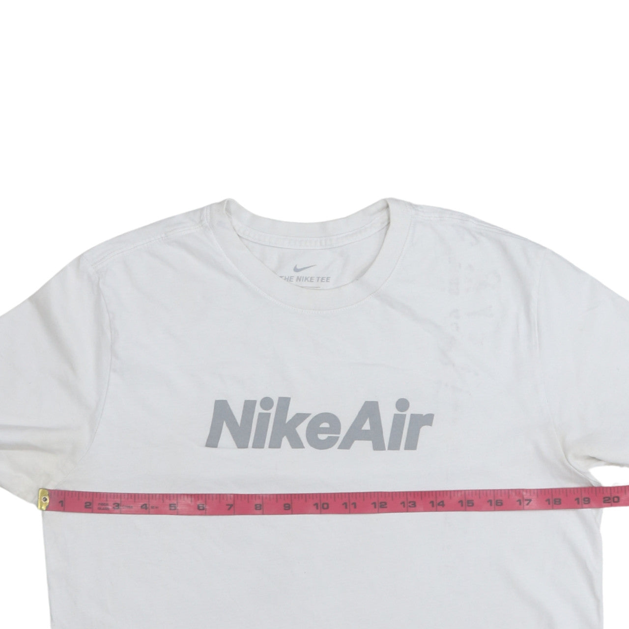 Nike Men's White 'Nike Air' Graphic Cotton Crew Neck T-Shirt M
