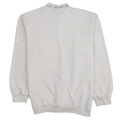 Adidas Men's Beige 1/4 Zip High Neck Sweatshirt Size M