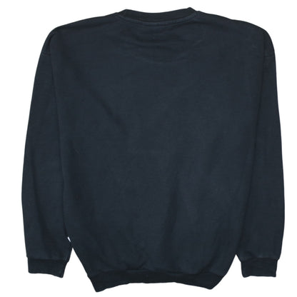 Adidas Women Black Crew Neck Pullover Sweatshirt UK 10 Logo Print