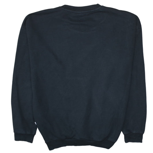 Adidas Women Black Crew Neck Pullover Sweatshirt UK 10 Logo Print