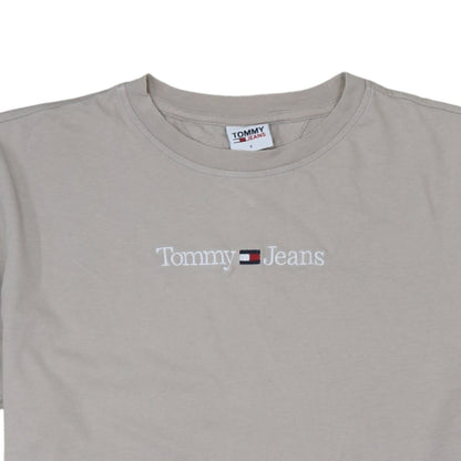 Tommy Jeans Men's Beige Cotton Logo T-Shirt Size S
