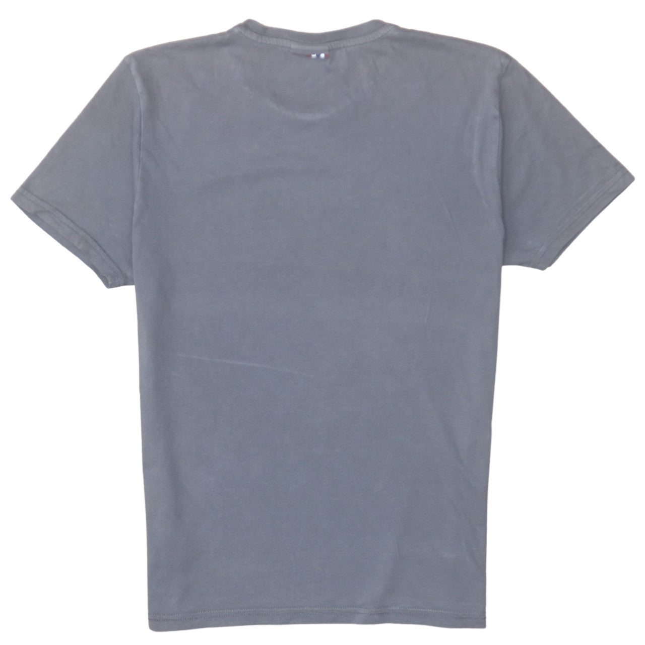 Napapijri Men's Grey Graphic Flag Logo Cotton T-Shirt Medium