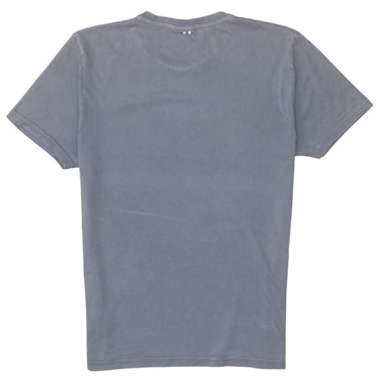 Napapijri Men's Grey Graphic Flag Logo Cotton T-Shirt Medium