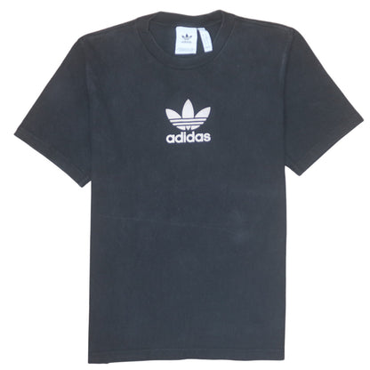 Adidas Mens Black Crew Neck Short Sleeve T-Shirt Size S Classic Logo Style