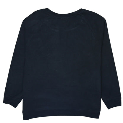 Levi's Women Black Pullover Sweatshirt 2XS Floral Embroidered Logo Cotton