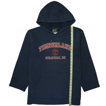 Timberland Women's Navy Pullover Hoodie Size S Cotton Blend Graphic Logo
