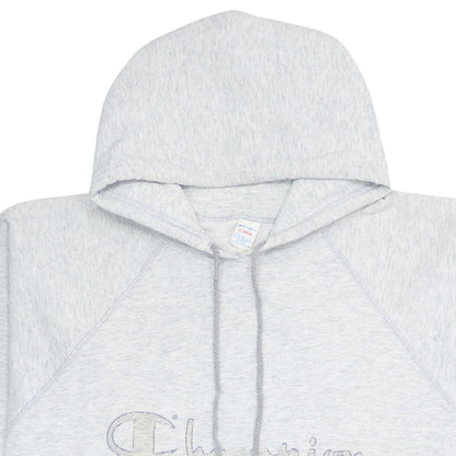 Champion Men's Grey XL Pullover Hoodie with Logo and Pocket