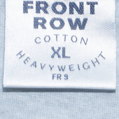 Front Row Mens Blue & Grey Striped Heavyweight Cotton Rugby Polo Shirt XL