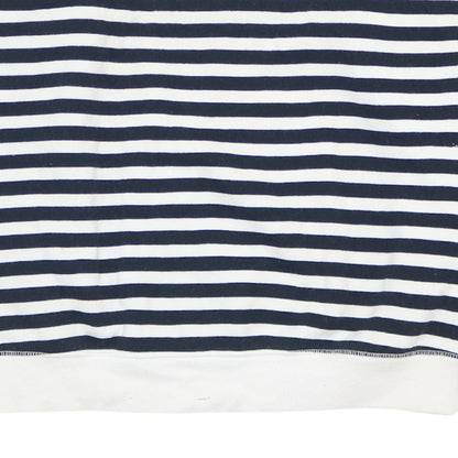 Nike Women’s Navy White Striped Logo Pullover Sweatshirt Small