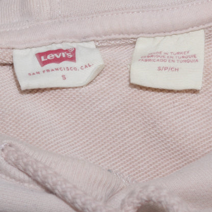 Levi's Women Pink Small Pullover Hoodie 100% Cotton Casual