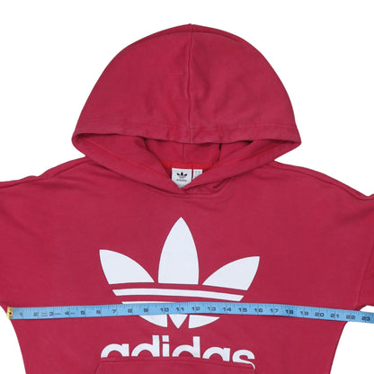 Adidas Womens Pink Hoodie XS Pullover Logo Hooded Sweatshirt