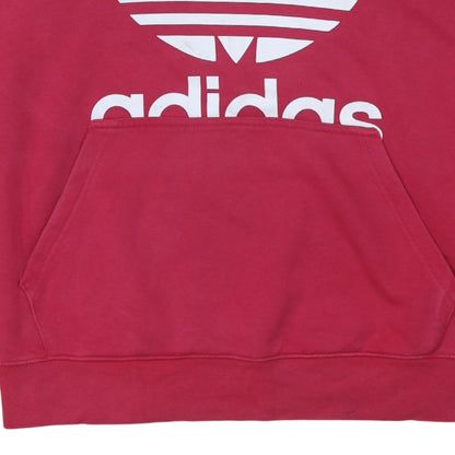 Adidas Womens Pink Hoodie XS Pullover Logo Hooded Sweatshirt