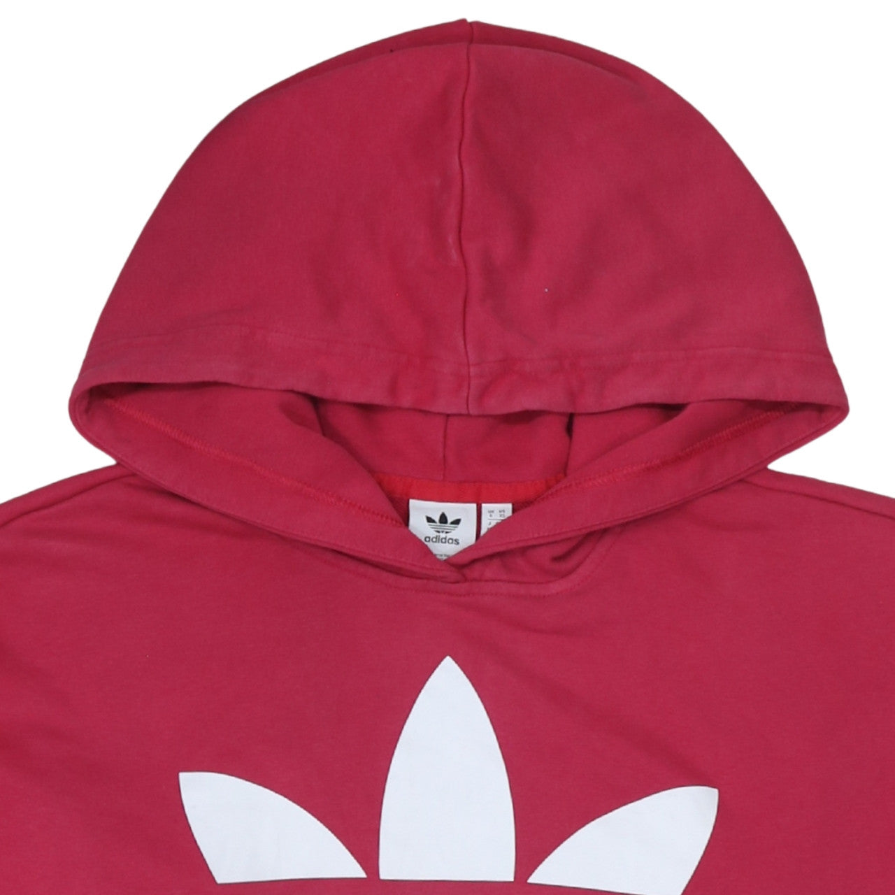 Adidas Womens Pink Hoodie XS Pullover Logo Hooded Sweatshirt