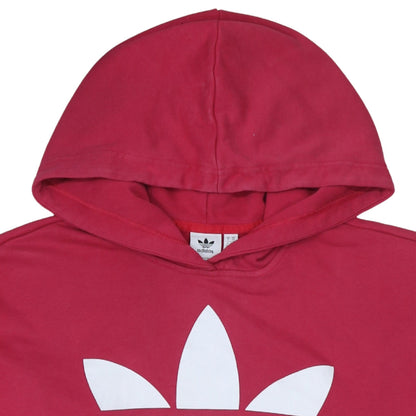 Adidas Womens Pink Hoodie XS Pullover Logo Hooded Sweatshirt
