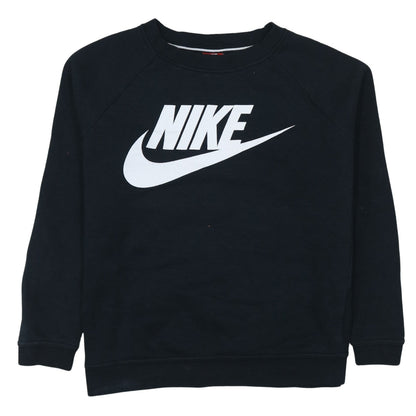 Nike Women's Black Medium Pullover Sweatshirt with Logo Print