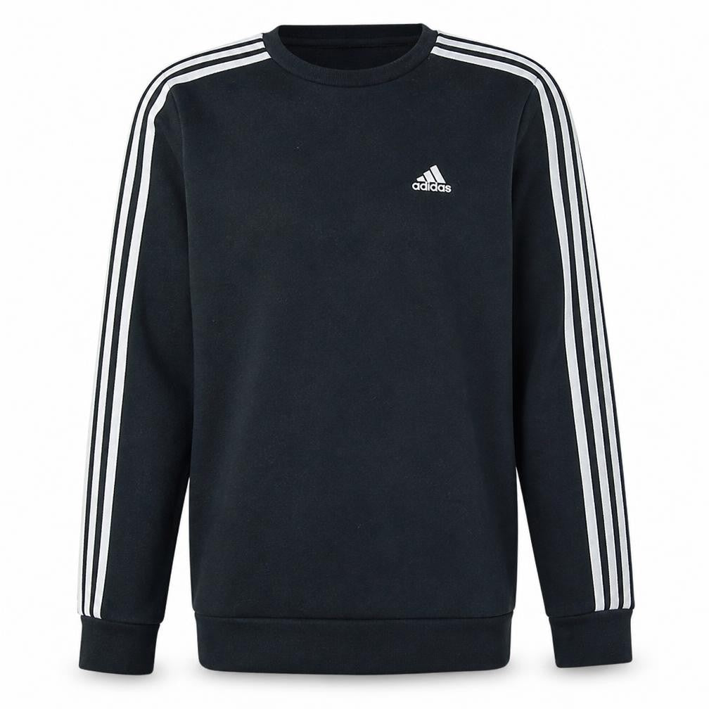 adidas Men's Black Small Crew Neck Pullover Sweatshirt