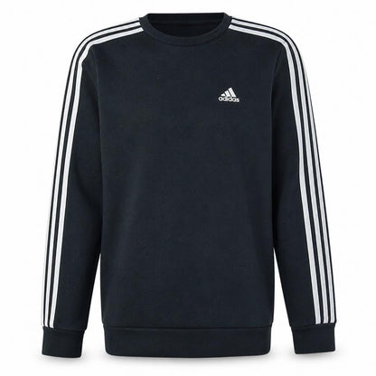 adidas Men's Black Small Crew Neck Pullover Sweatshirt