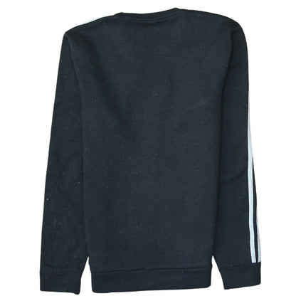 adidas Men's Black Small Crew Neck Pullover Sweatshirt