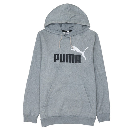 Puma Men's Grey Pullover Hoodie Small Logo Sportswear