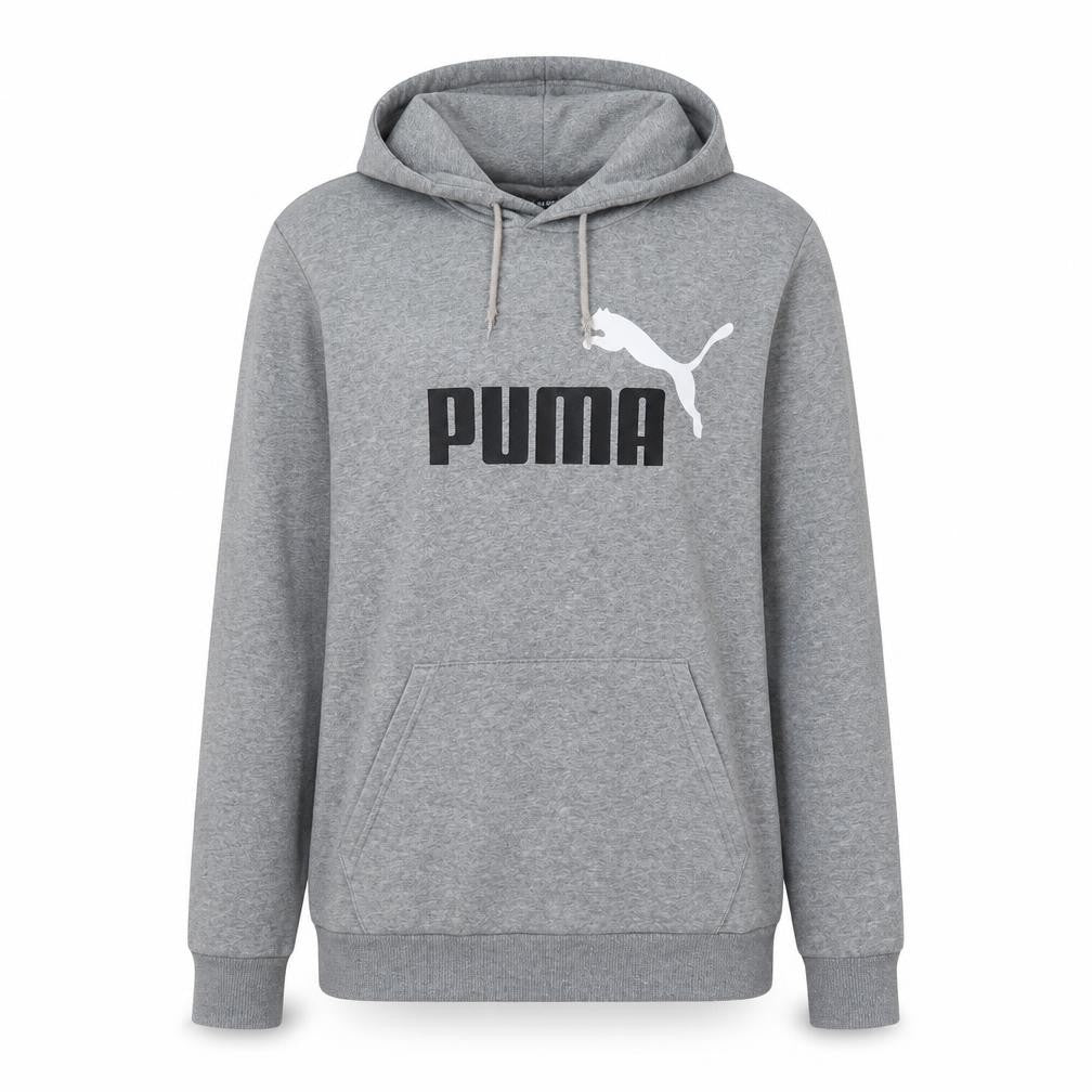 Puma Men's Grey Pullover Hoodie Small Logo Sportswear