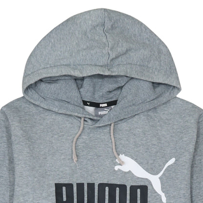 Puma Men's Grey Pullover Hoodie Small Logo Sportswear