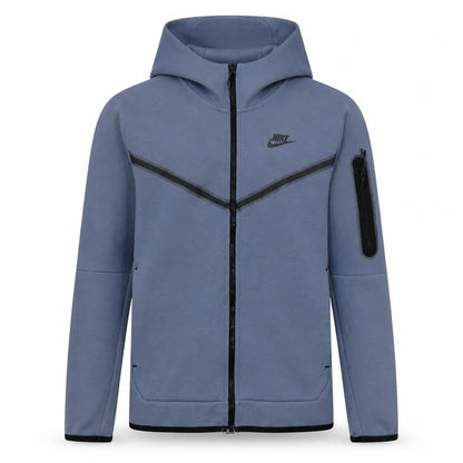 Nike Men's Blue Full Zip Hooded Sweatshirt XS