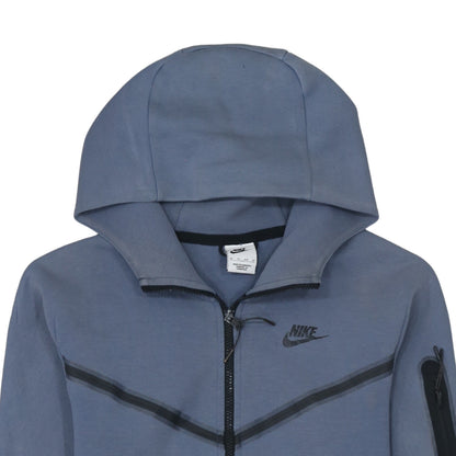 Nike Men's Blue Full Zip Hooded Sweatshirt XS