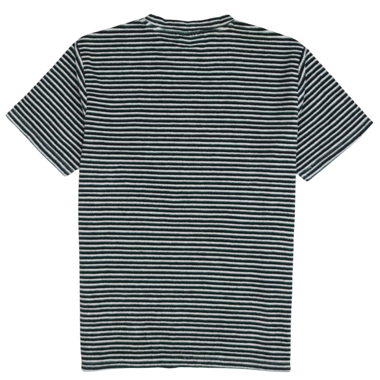 FILA Men’s Green Striped Embroidered Sports T-Shirt Size S Retro Style