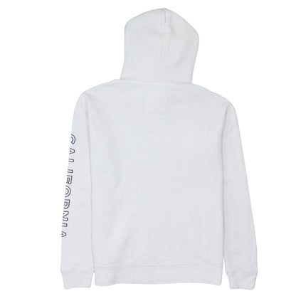 Hollister Men’s White Pullover Graphic Hoodie M Regular Fit