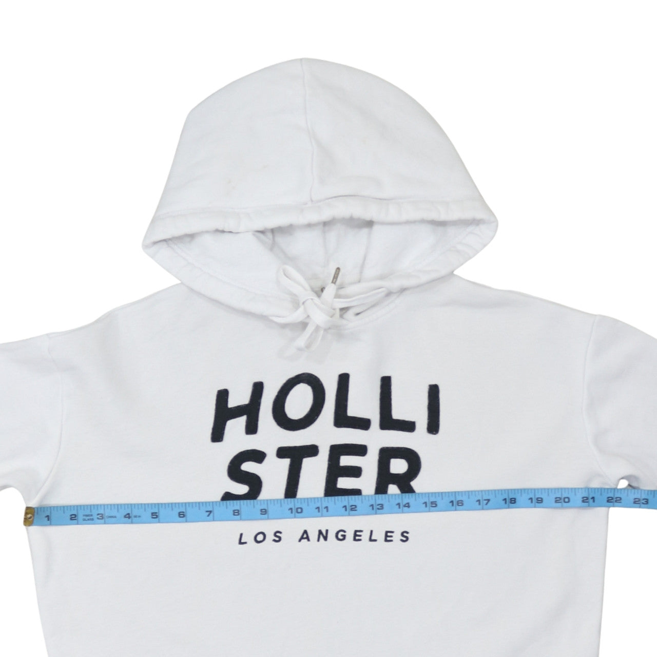 Hollister Men’s White Pullover Graphic Hoodie M Regular Fit
