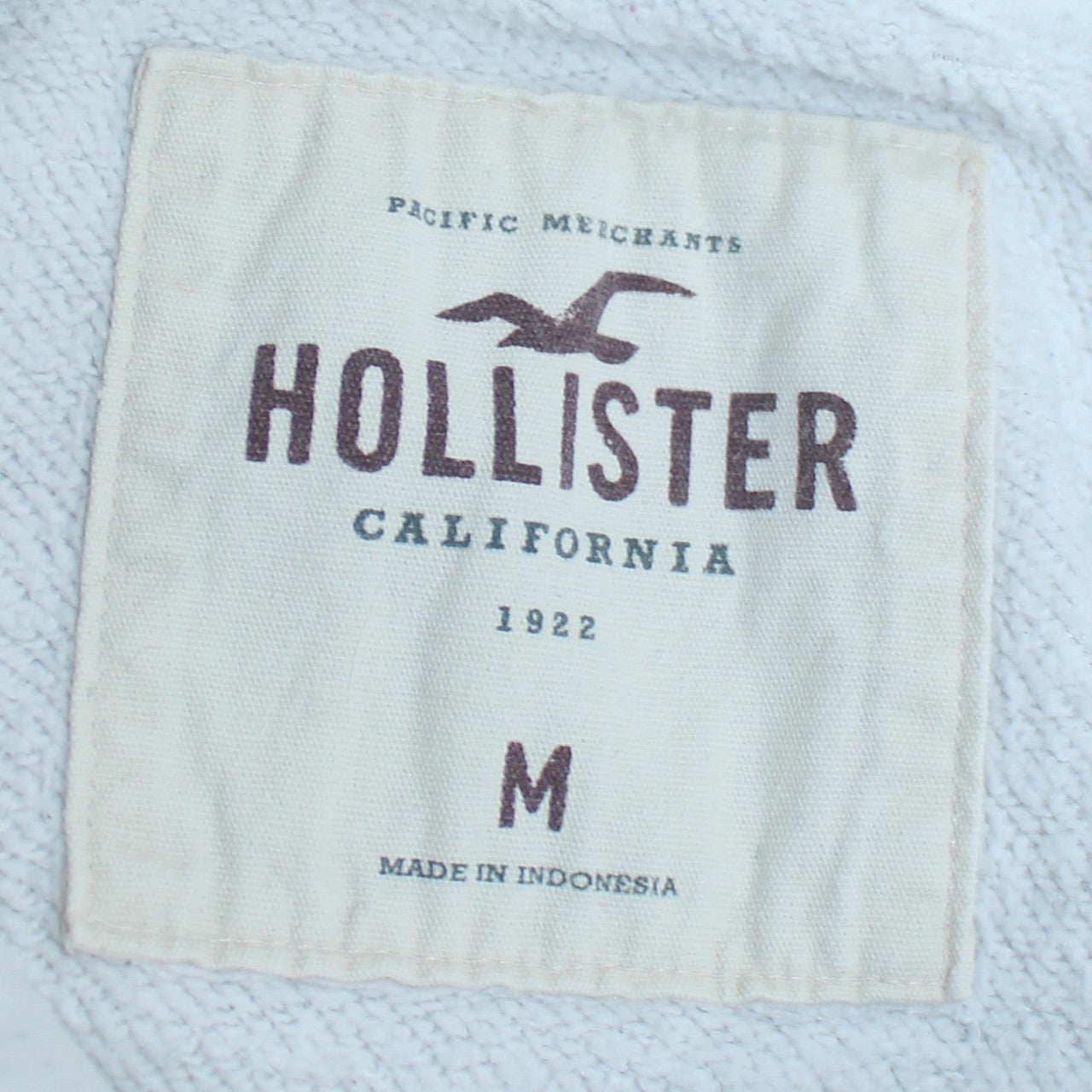 Hollister Men’s White Pullover Graphic Hoodie M Regular Fit