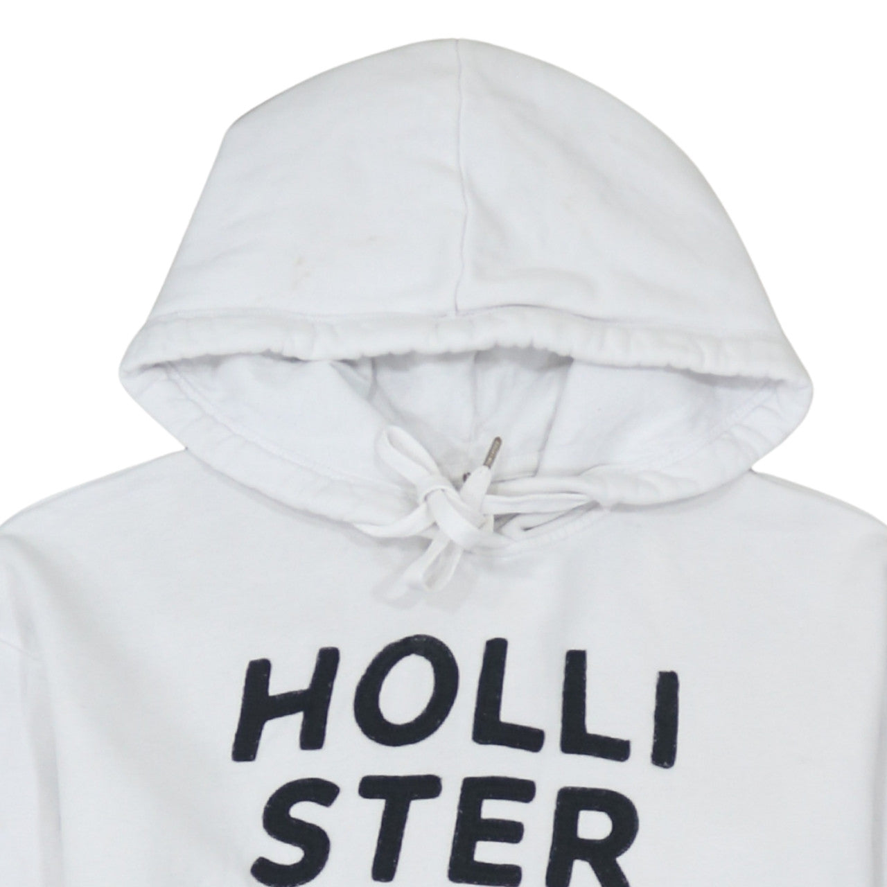 Hollister Men’s White Pullover Graphic Hoodie M Regular Fit